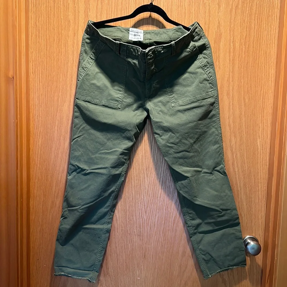 Nili Lotan Green Ankle Cropped Pants - Picture 2 of 4